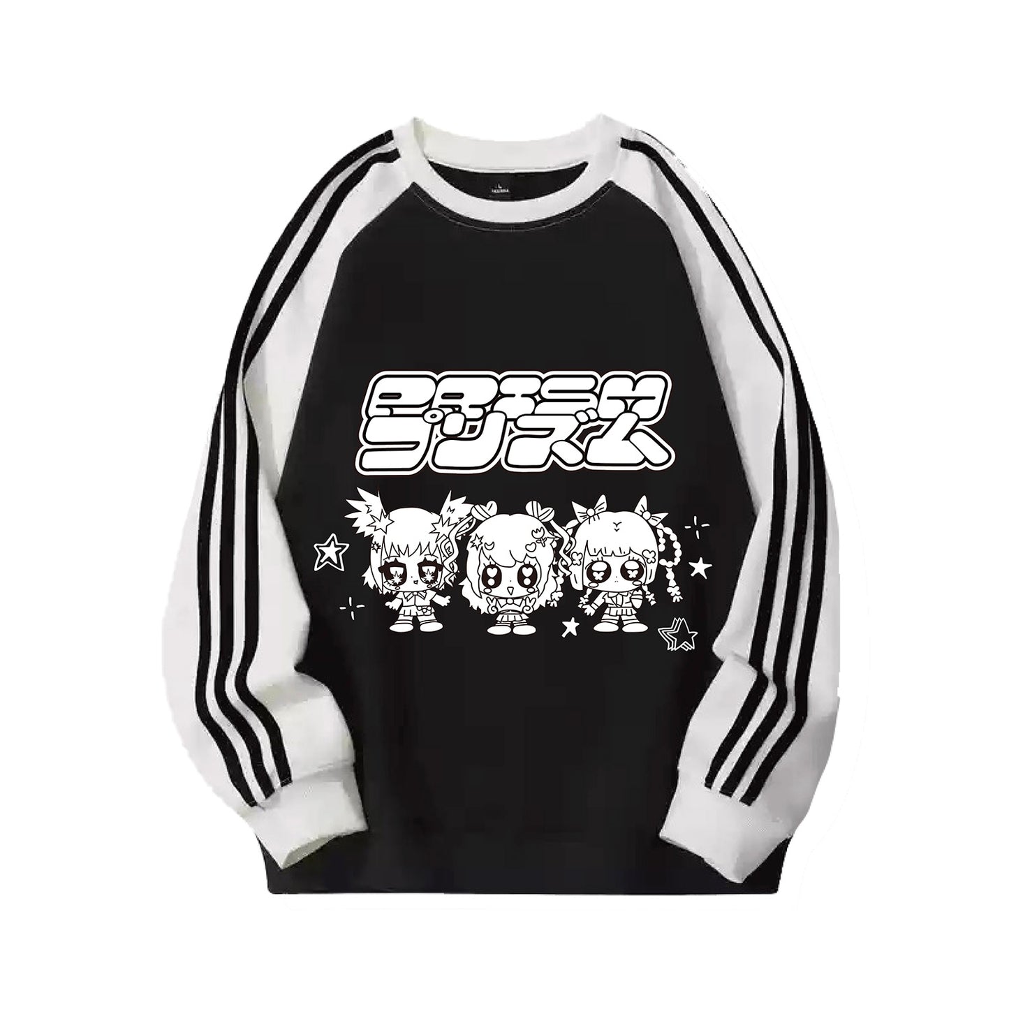 PRISM - Piko, Chou Chou, Hoshi Sweatshirt (White Sleeve and Black)