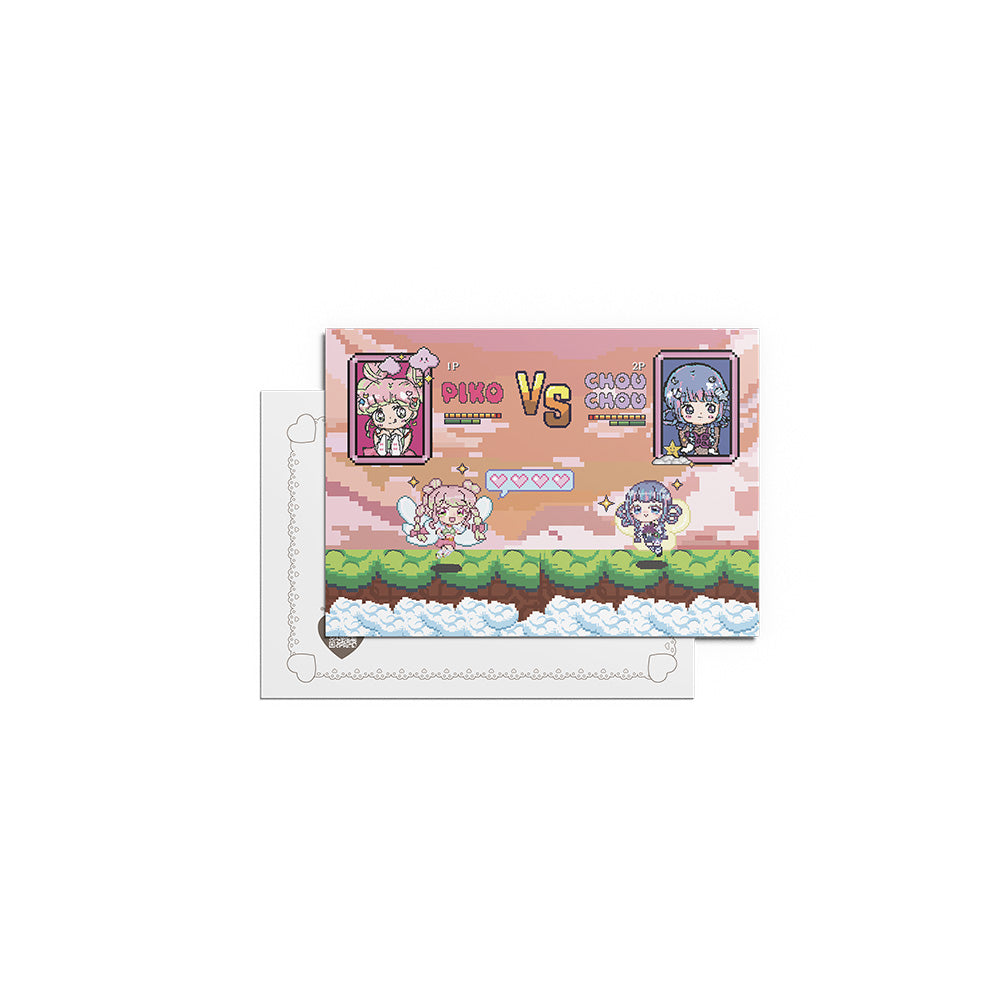 PRISM - Piko and ChouChou Pixel Game (A6 Postcard )