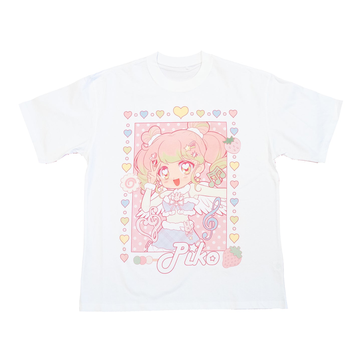 Regular Fit T-Shirt White - Piko Rectangle