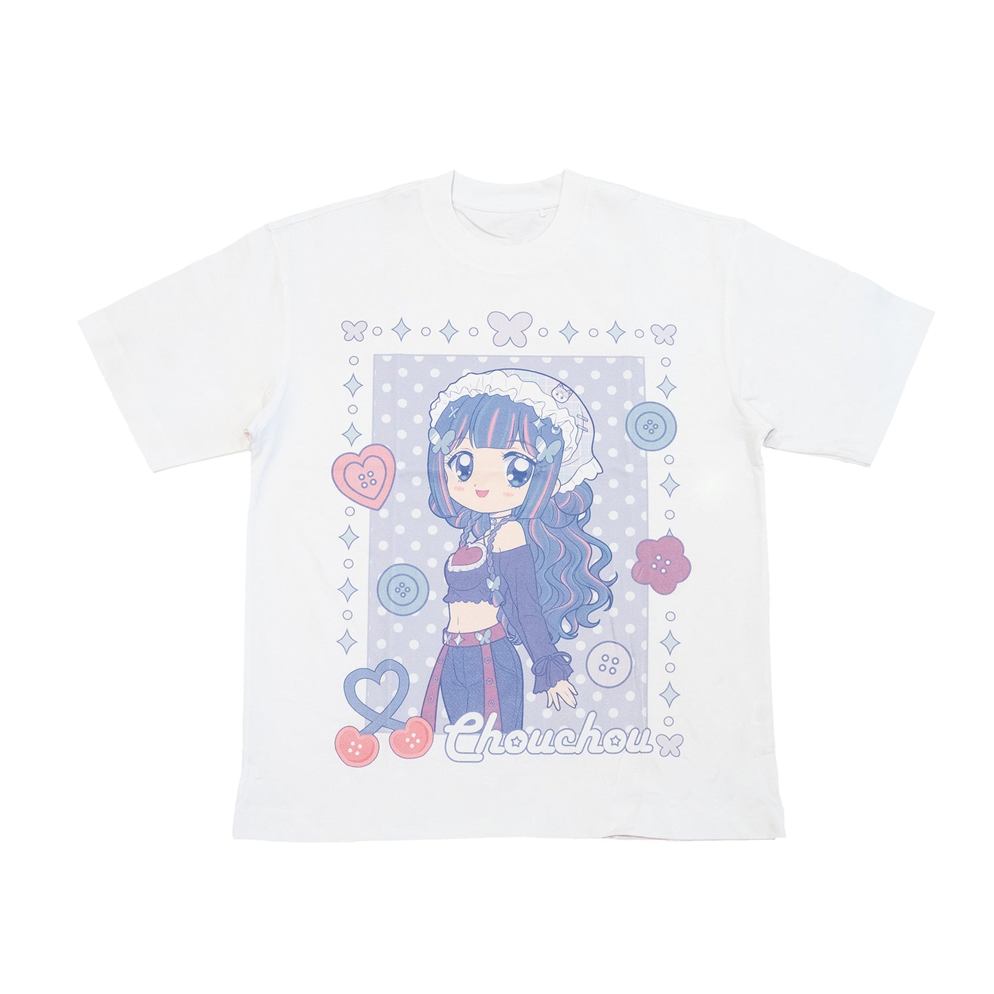 Regular Fit T-Shirt White - Chou Chou Rectangle
