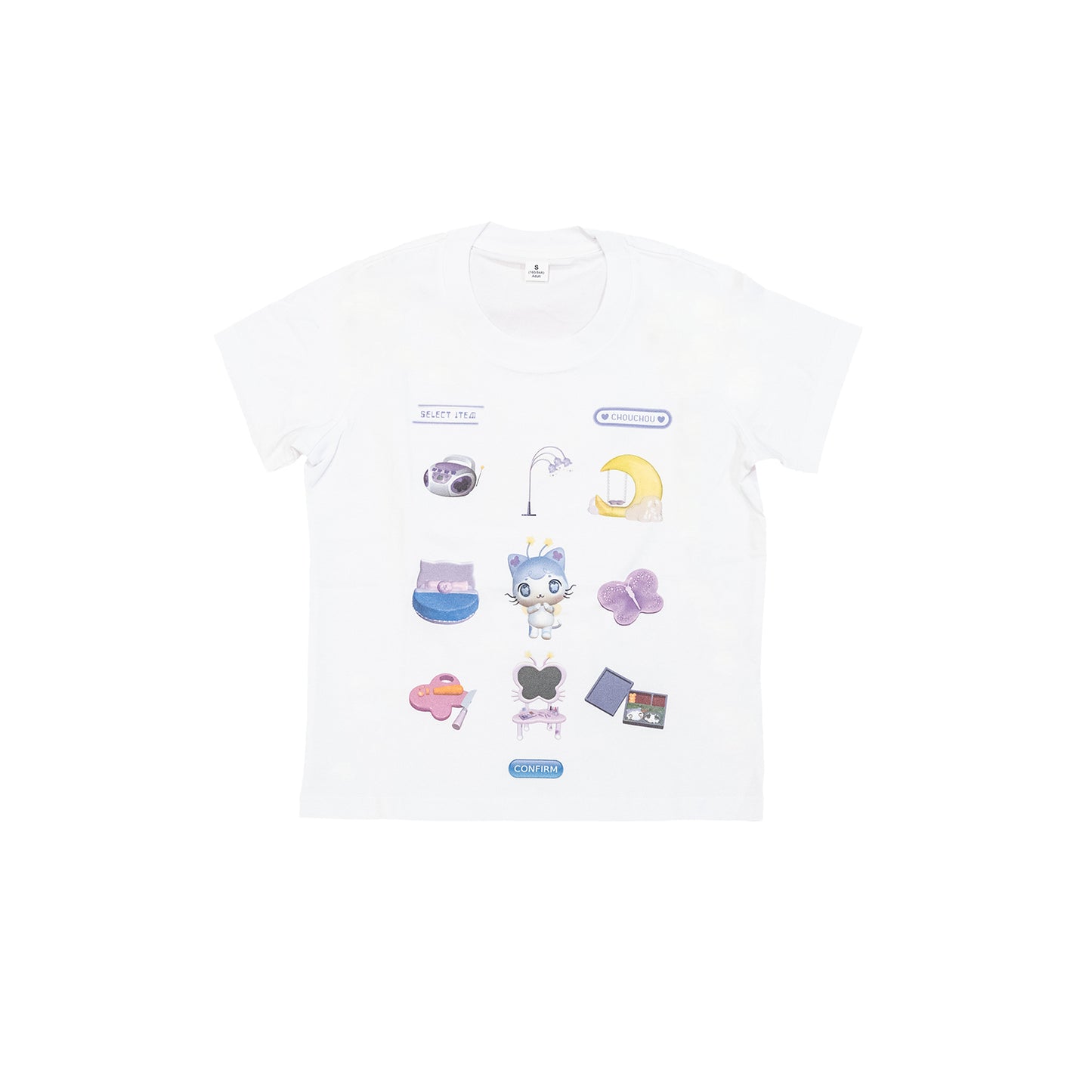 Slim Fit T-Shirt White - the825thdream 3D Chou Chou