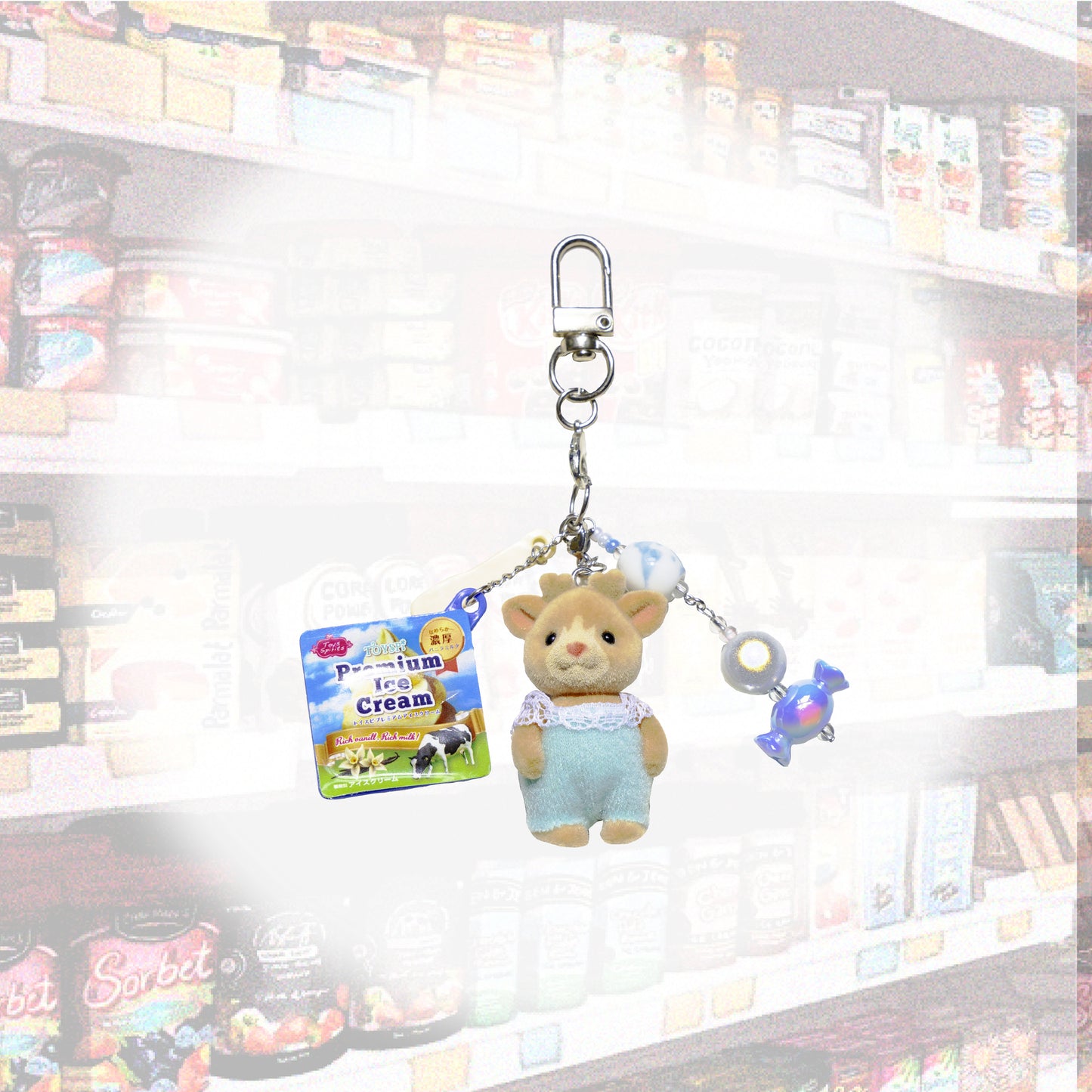 Mangekyo - Sylvanian Families v3 - Baby Reindeer Keychain (Baby Blue)