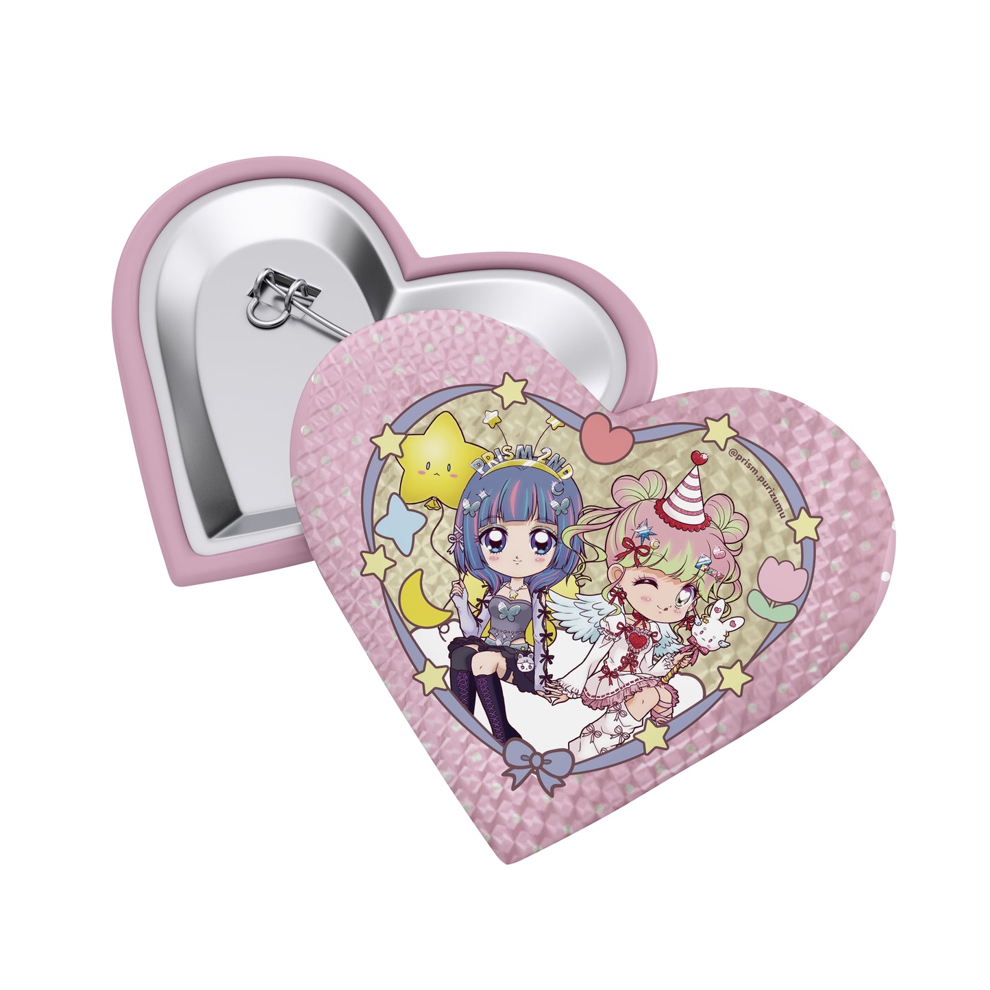 PRISM - Heart Shape Sparkling Badge (Piko & Chou Chou)