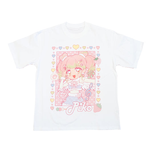 Regular Fit T-Shirt White - Piko Rectangle