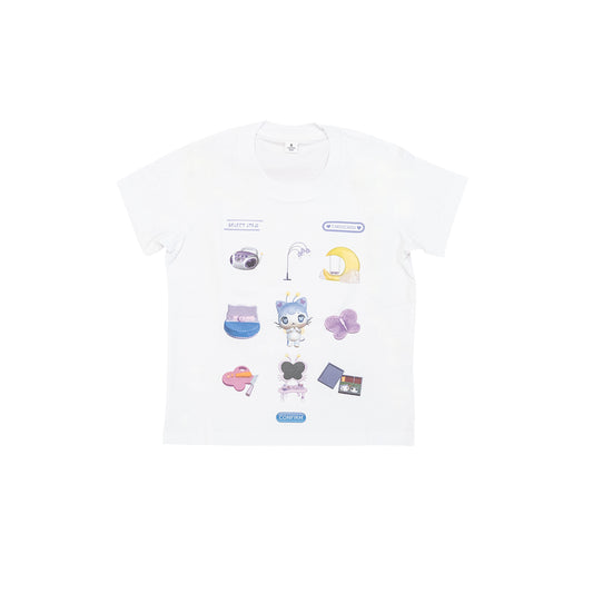 Slim Fit T-Shirt White - the825thdream 3D Chou Chou