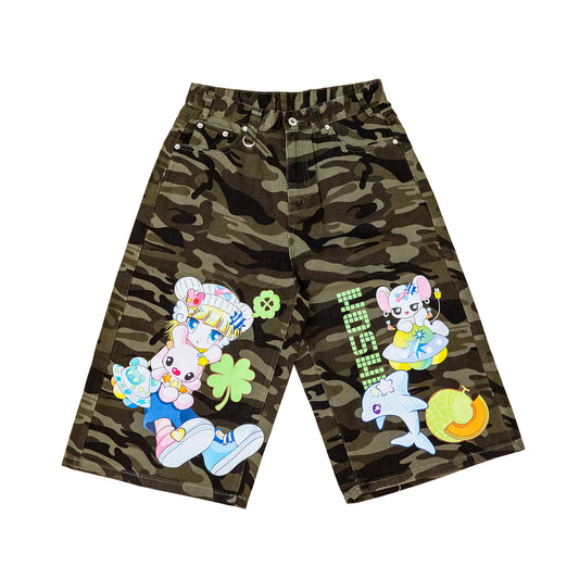 PRISM x Taffy.Eye - Capri Pants - Camoflague - Hoshi (Chibi Style)