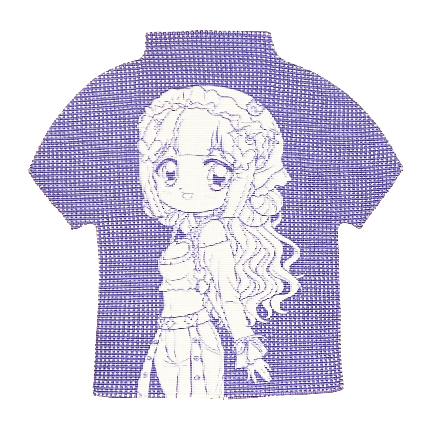 PRISM - Crinkle Stretch Mock Neck Shirt - Chou Chou (Purple)