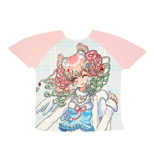 PRISM x Taffy.Eye - Crinkle Stretch Round-Neck Shirt - Piko (Pink)