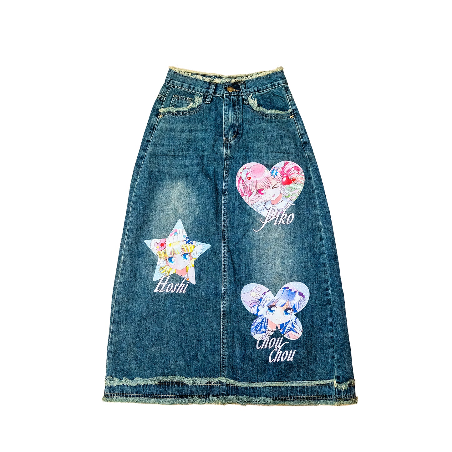 PRISM x Taffy.Eye - Denim Skirt - Piko, Chou Chou and Hoshi