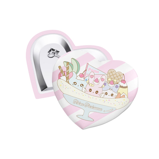 PRISM - Heart Shape Sparkling Badge (Banana Split)