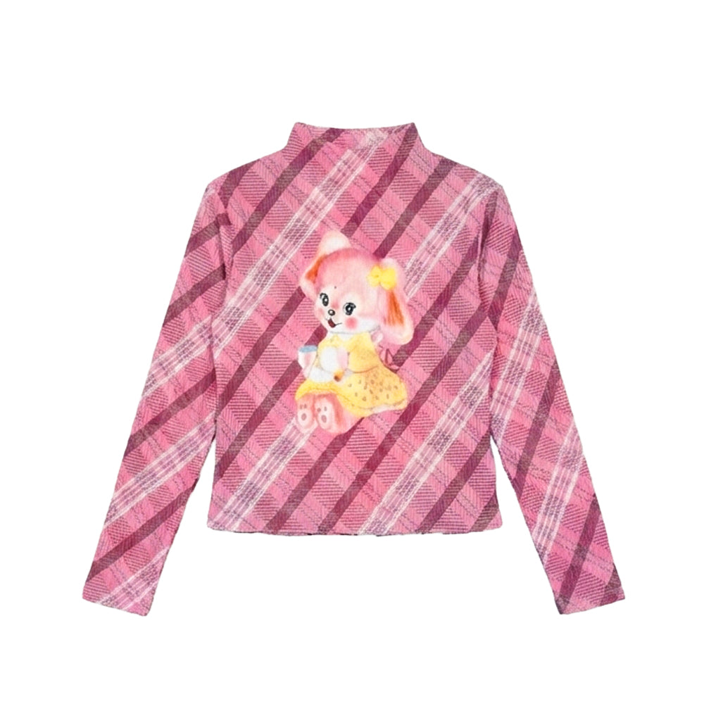 PRISM - Crinkle Stretch Long Sleeve Shirt - Piko (Pink)