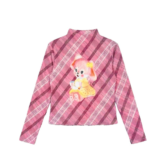 PRISM - Crinkle Stretch Long Sleeve Shirt - Piko (Pink)