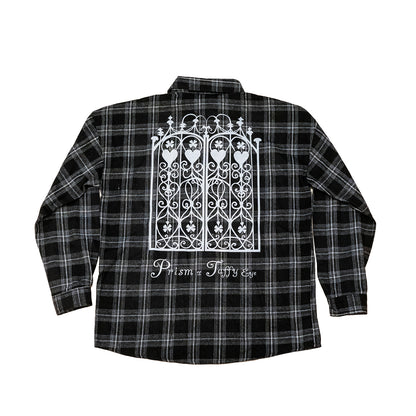 PRISM x Taffy.Eye - Button Down Shirt - Black Checker - Monochrome Chou Chou
