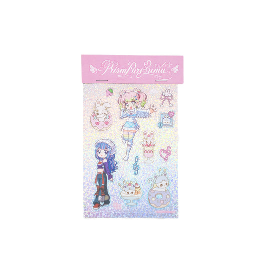 PRISM - v3 Holographic Glitter Sticker Sheet (Piko and Chou Chou)