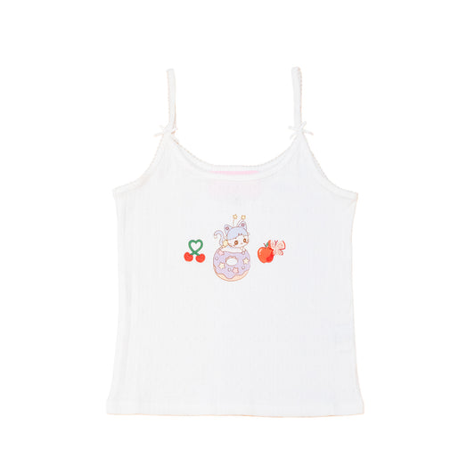 Strap Top - Chou Chou Donut (Little Bows with White Stripes)