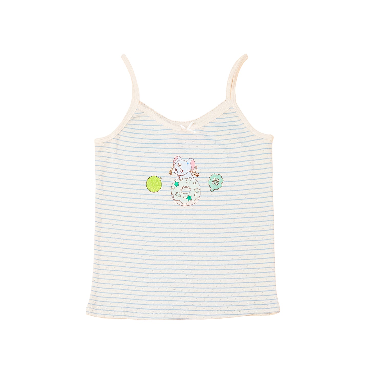 PRISM - Strap Top - Hoshi (Blue Stripes Scoop Neck with Bow)