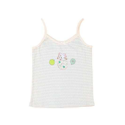 PRISM - Strap Top - Hoshi (Blue Stripes Scoop Neck with Bow)