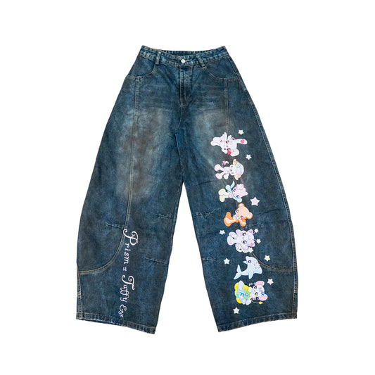PRISM x Taffy.Eye - Curved Jeans - Animals
